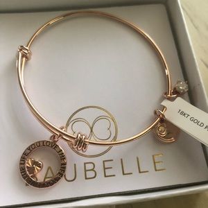 Baubelle love the life you live bracelet rose gold